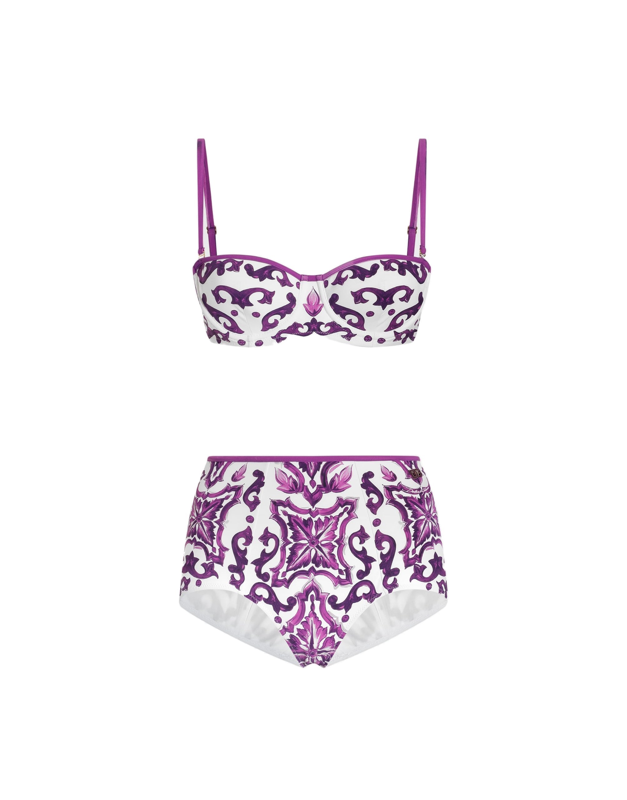 Dolce & Gabbana Majolica-print padded bikini