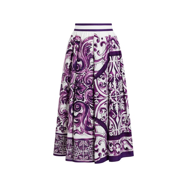 Dolce & Gabbana Majolica-print pleated skirt