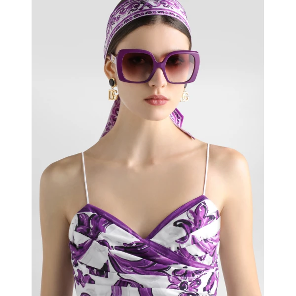 Dolce & Gabbana Majolica-print poplin dress, view 4