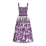 Dolce & Gabbana Majolica-print poplin dress