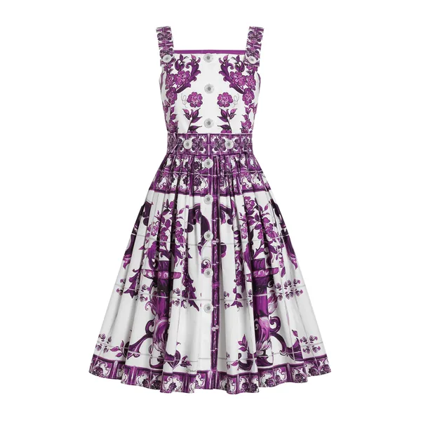 Dolce & Gabbana Majolica-print poplin dress