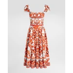 Dolce & Gabbana Majolica-print poplin dress