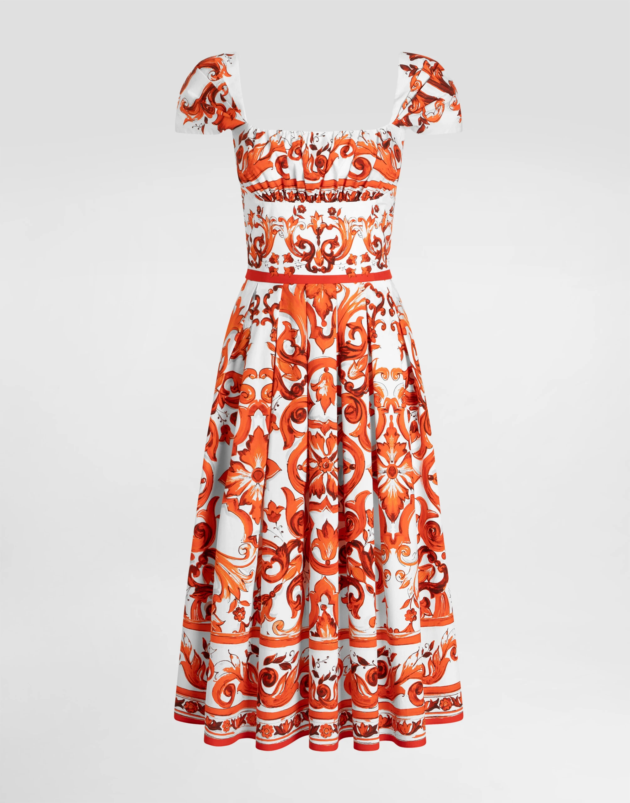 Dolce & Gabbana Majolica-print poplin dress