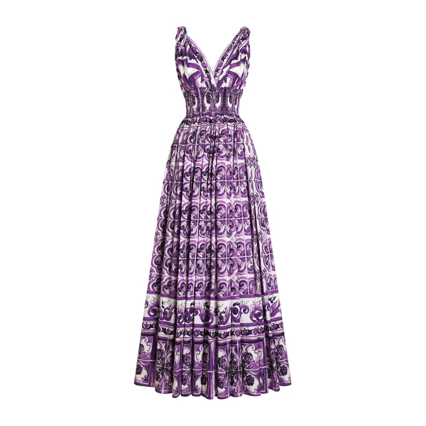 Dolce & Gabbana Majolica-print poplin dress