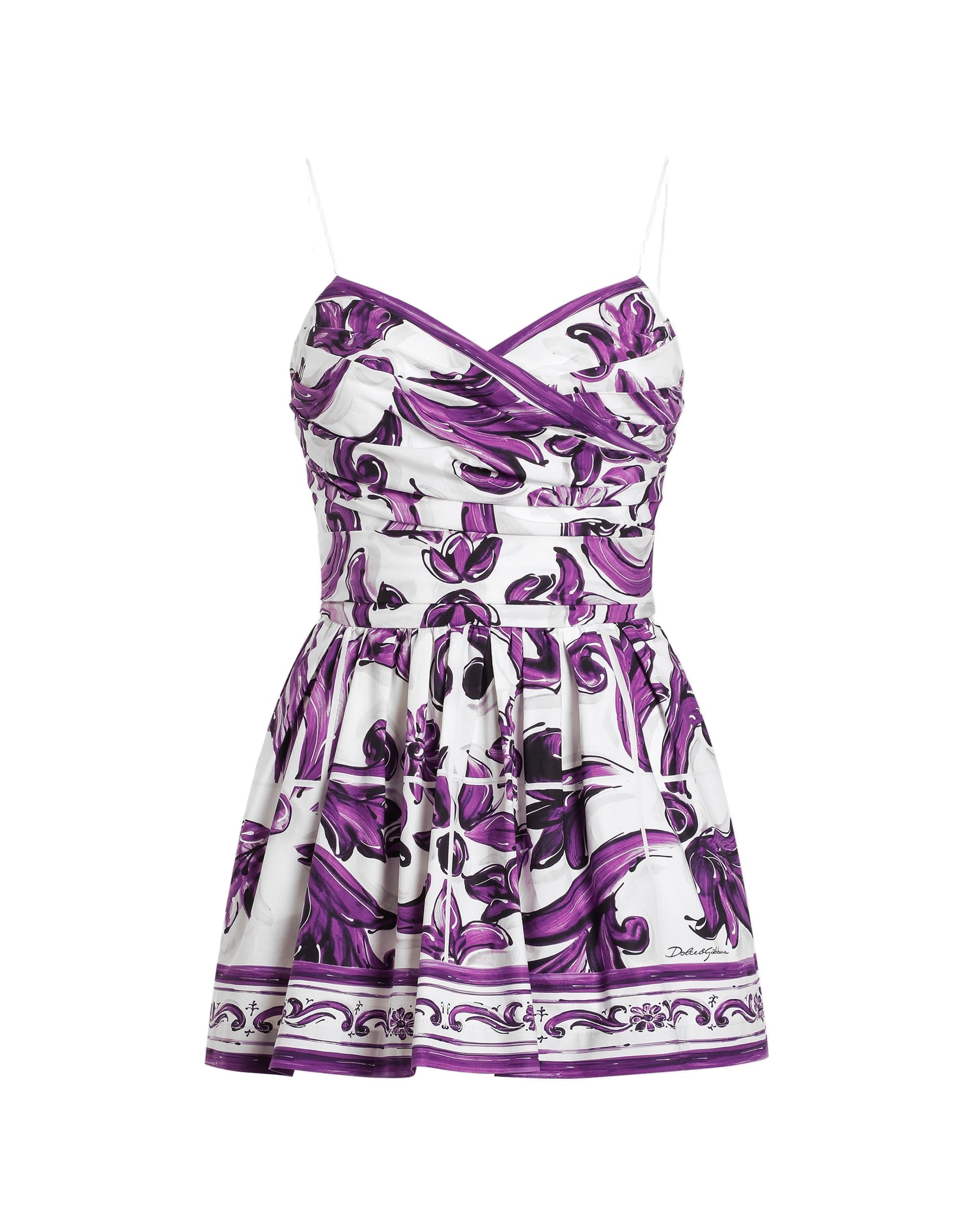 Dolce & Gabbana Majolica-print poplin dress