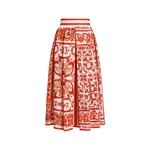 Dolce & Gabbana Majolica-print poplin pleated skirt