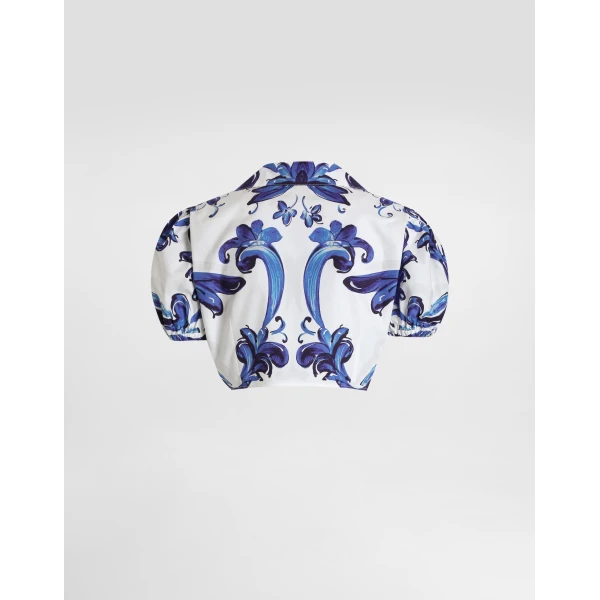 Dolce & Gabbana Majolica-print poplin shirt, view 2