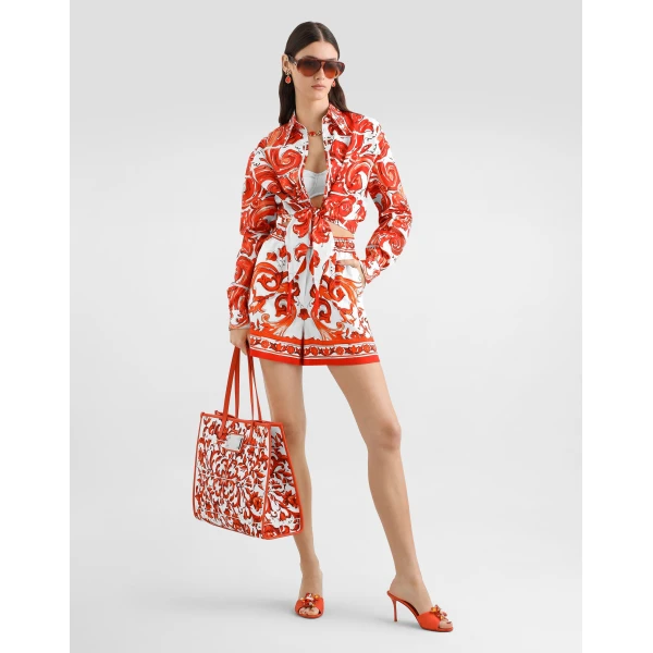 Dolce & Gabbana Majolica-print poplin shirt, view 2