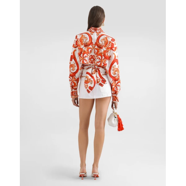 Dolce & Gabbana Majolica-print poplin shirt, view 3