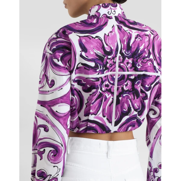 Dolce & Gabbana Majolica-print poplin shirt, view 5