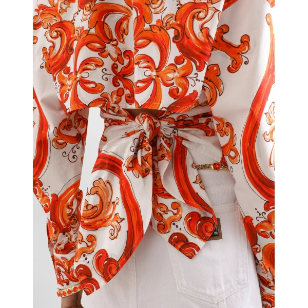 Dolce & Gabbana Majolica-print poplin shirt, view 5