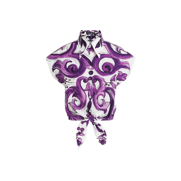 Dolce & Gabbana Majolica-print poplin shirt