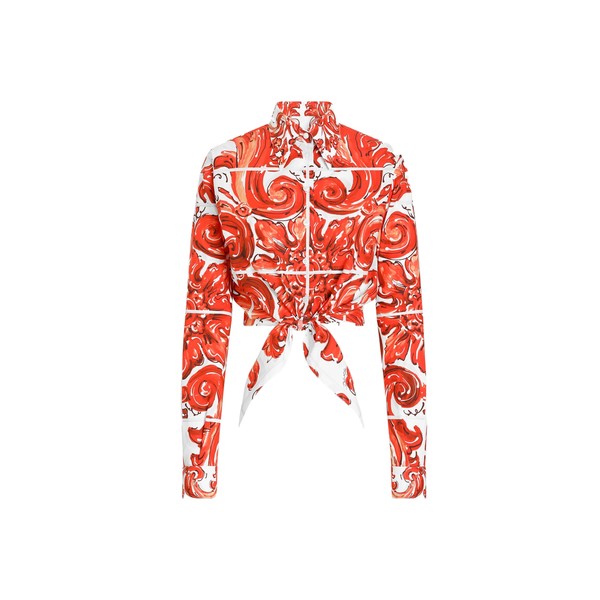 Dolce & Gabbana Majolica-print poplin shirt