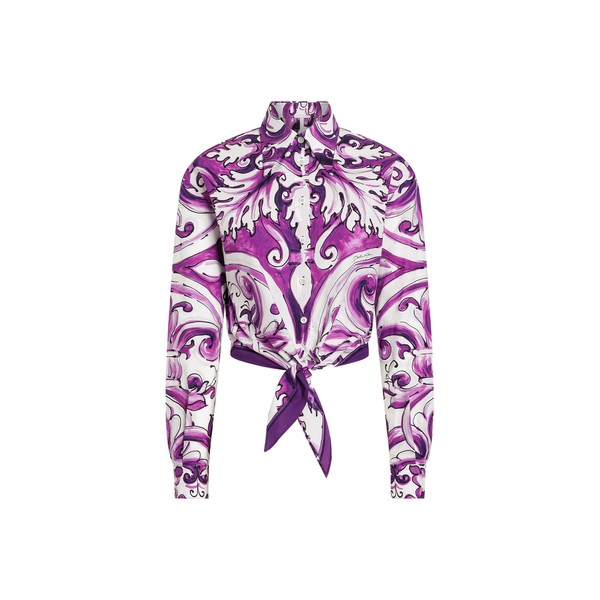 Dolce & Gabbana Majolica-print poplin shirt