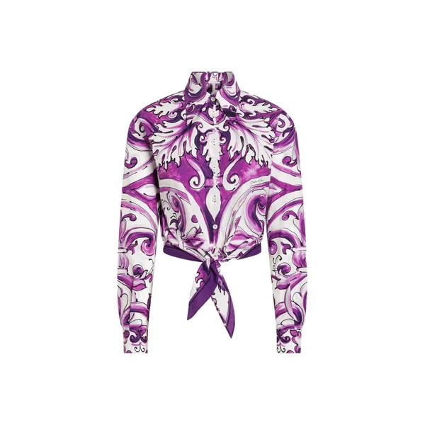 Dolce & Gabbana Majolica-print poplin shirt