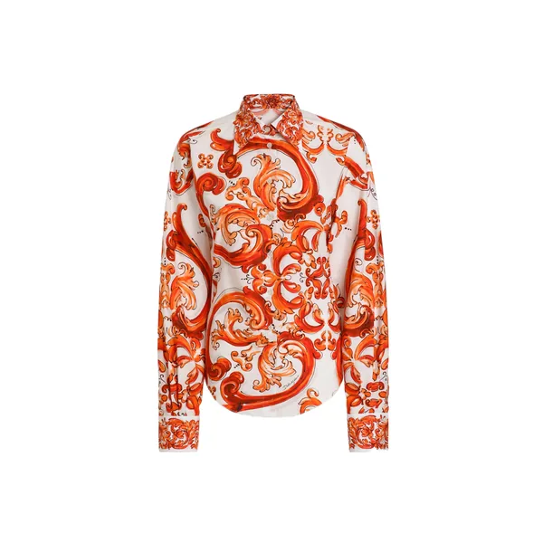 Dolce & Gabbana Majolica-print poplin shirt