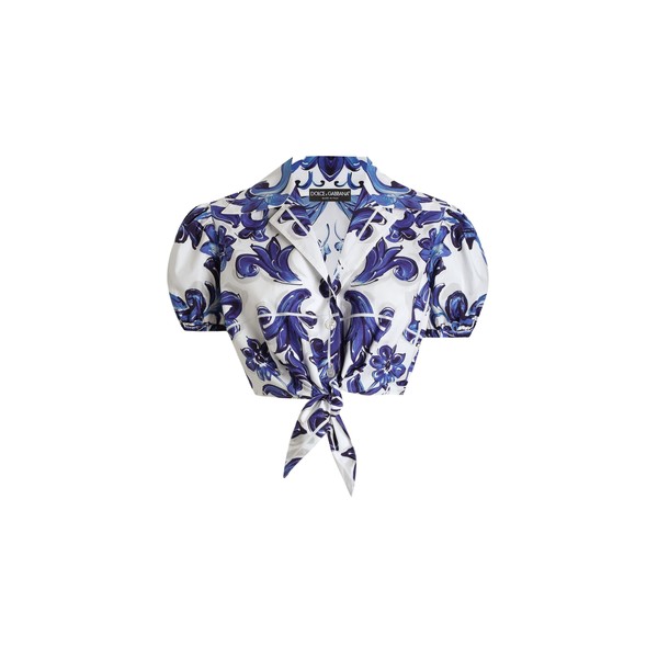 Dolce & Gabbana Majolica-print poplin shirt