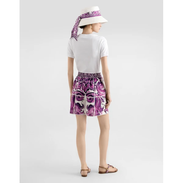 Dolce & Gabbana Majolica-print poplin shorts, view 5