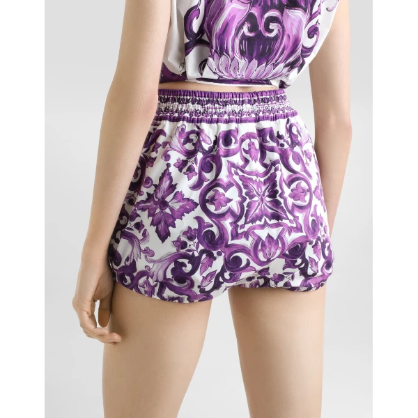 Dolce & Gabbana Majolica-print poplin shorts, view 5