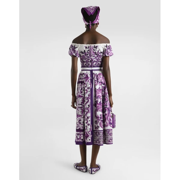 Dolce & Gabbana Majolica-print poplin top, view 3