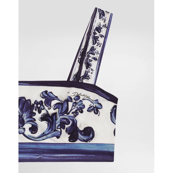 Dolce & Gabbana Majolica-print poplin top, view 6