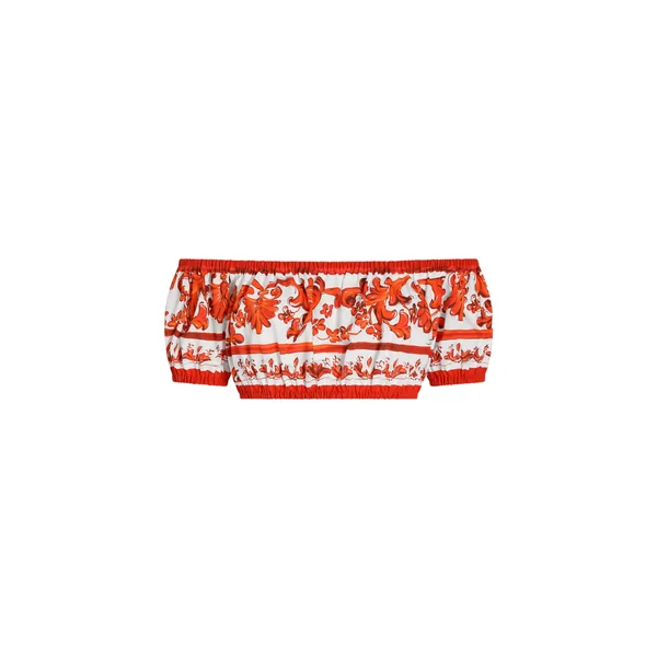 Dolce & Gabbana Majolica-print poplin top