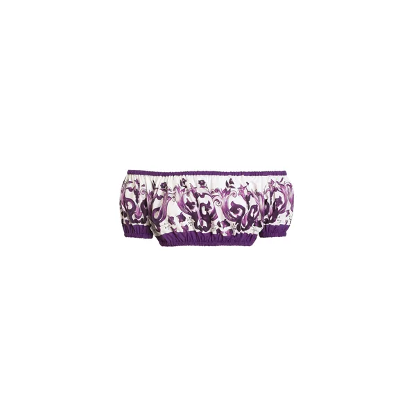 Dolce & Gabbana Majolica-print poplin top