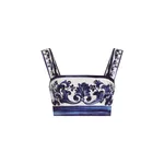 Dolce & Gabbana Majolica-print poplin top
