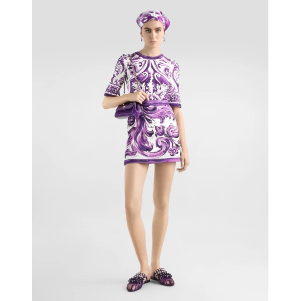 Dolce & Gabbana Majolica-print short dress, view 2