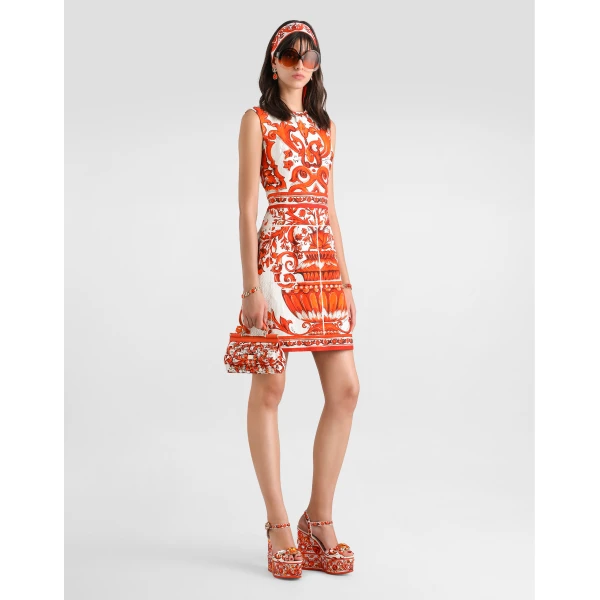 Dolce & Gabbana Majolica-print short dress, view 2