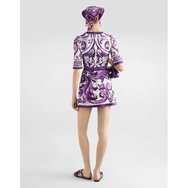 Dolce & Gabbana Majolica-print short dress, view 3
