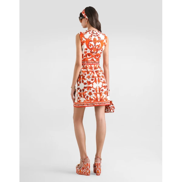 Dolce & Gabbana Majolica-print short dress, view 3