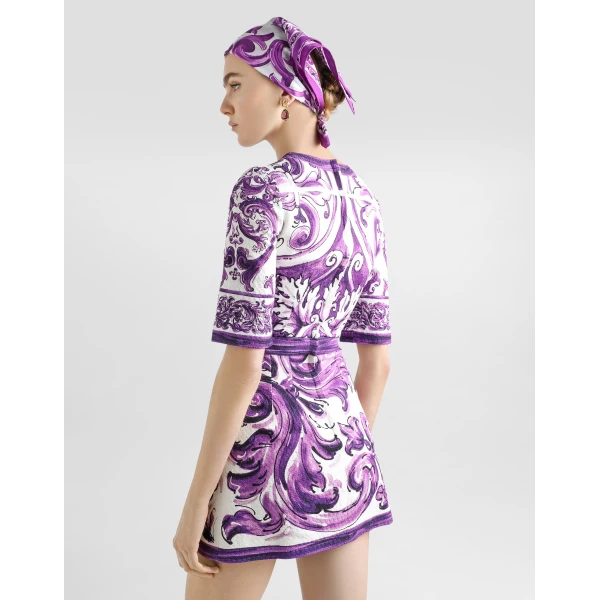 Dolce & Gabbana Majolica-print short dress, view 5
