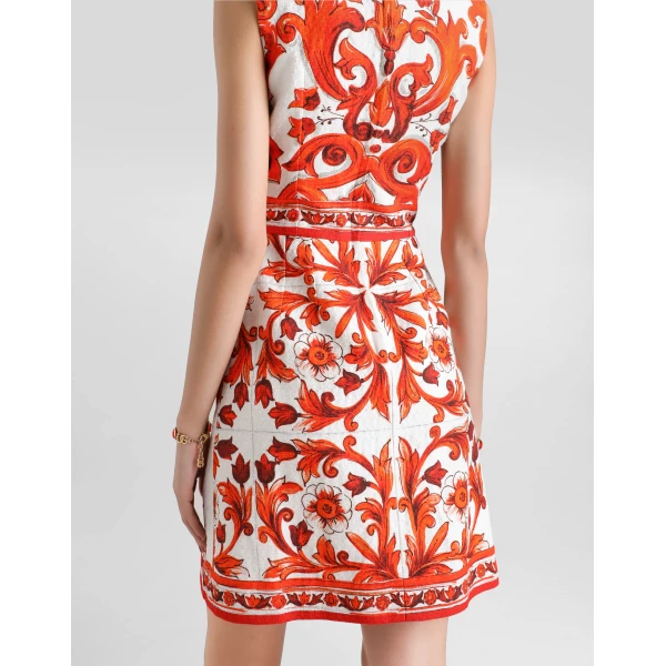 Dolce & Gabbana Majolica-print short dress, view 5