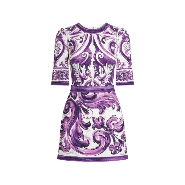 Dolce & Gabbana Majolica-print short dress