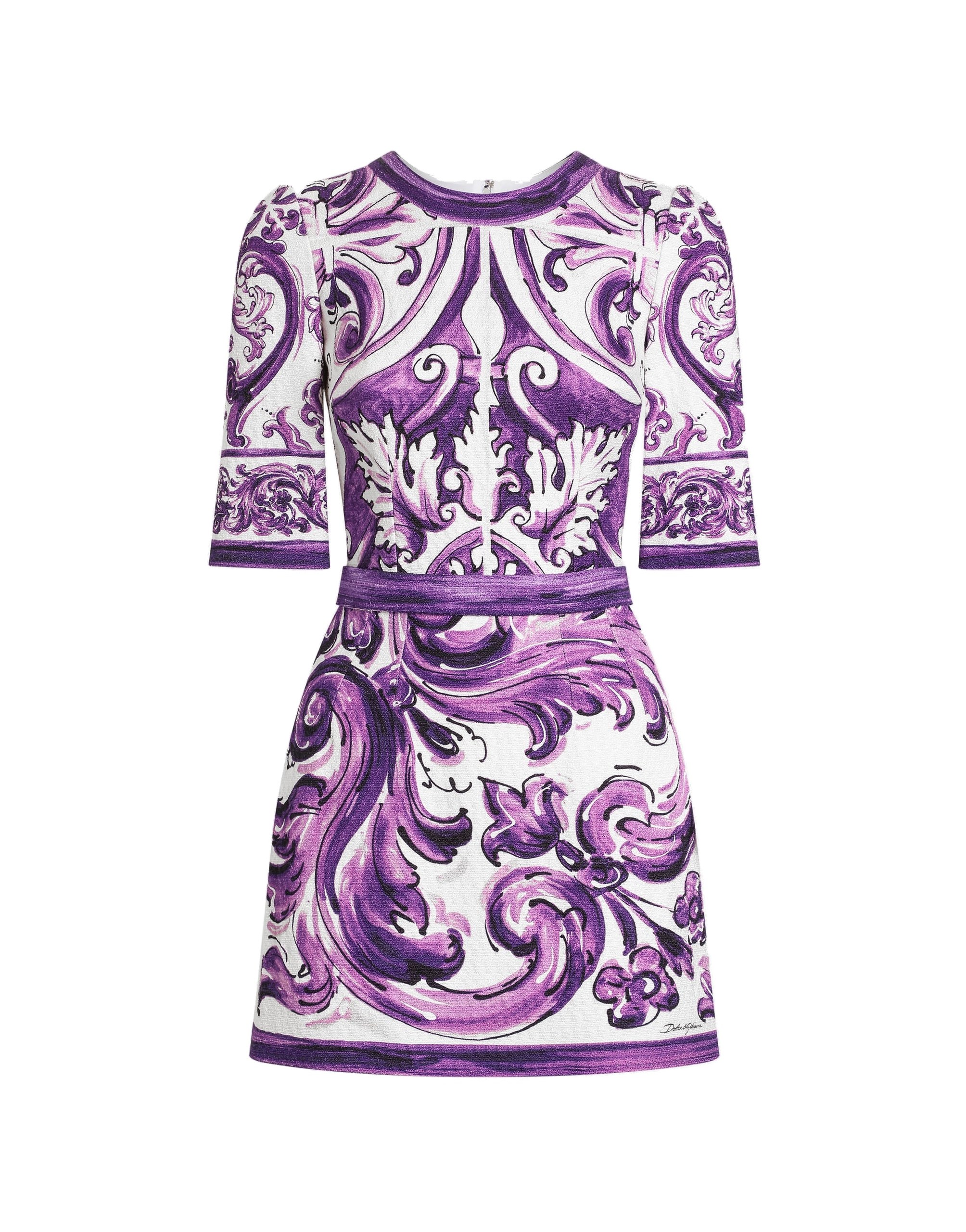 Dolce & Gabbana Majolica-print short dress