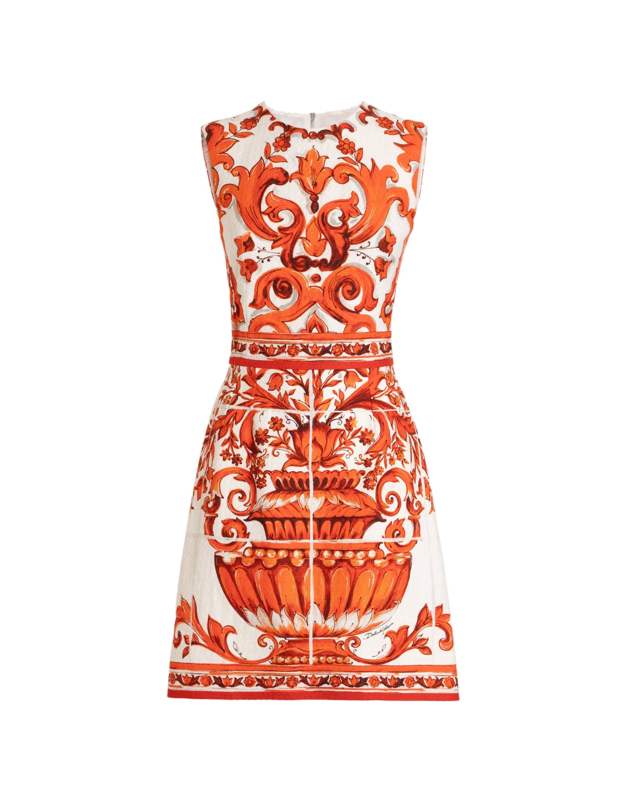 Dolce & Gabbana Majolica-print short dress