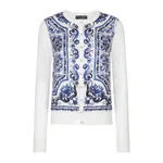 Dolce & Gabbana Majolica-print silk and twill cardigan