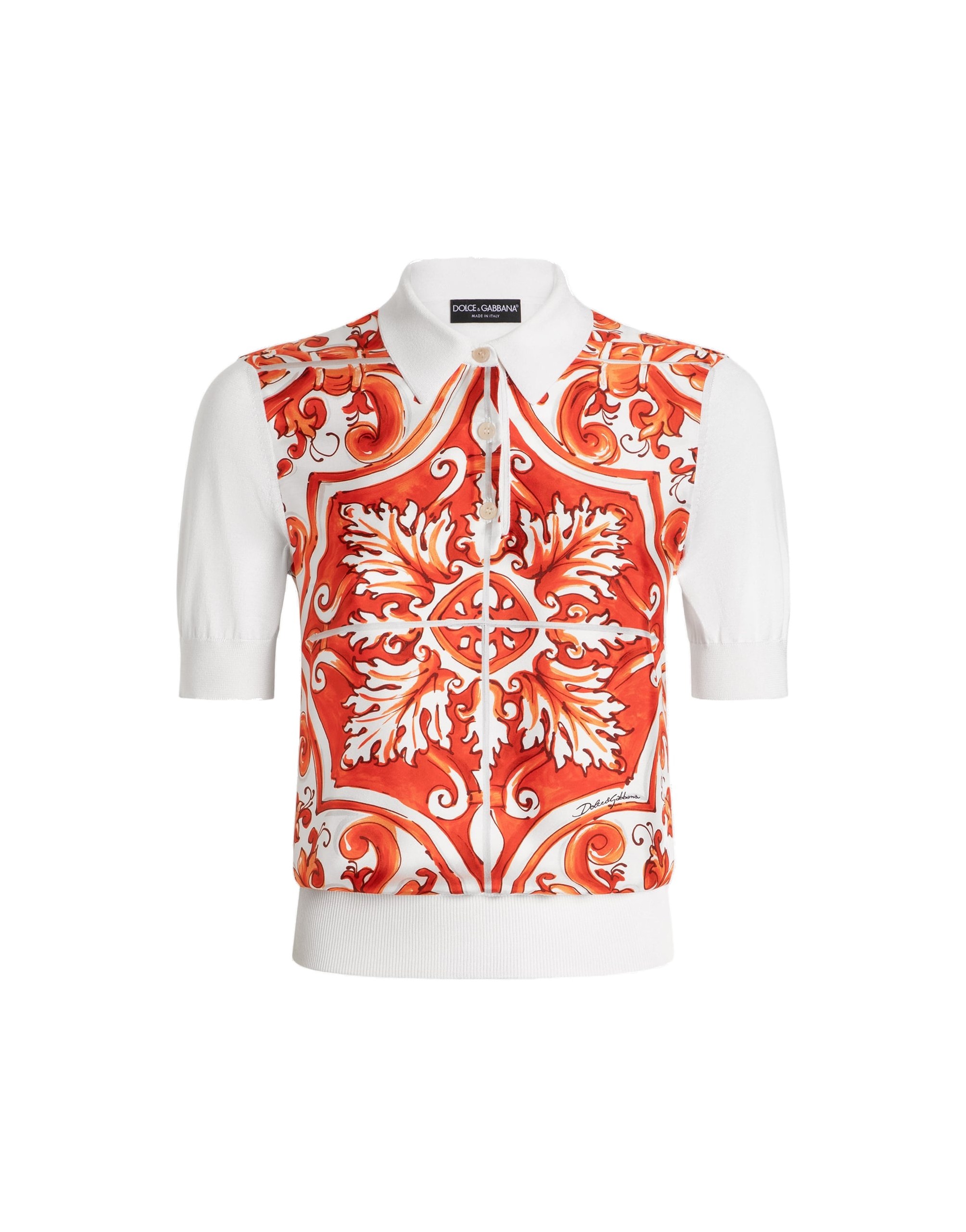 Dolce & Gabbana Majolica-print silk pullover