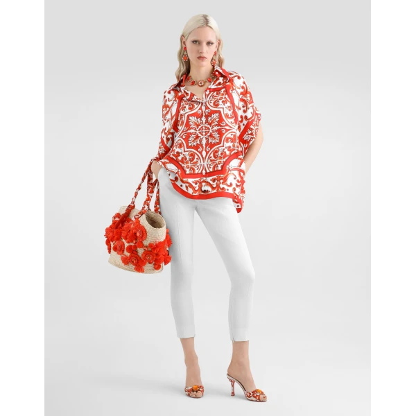 Dolce & Gabbana Majolica-print silk shirt, view 2