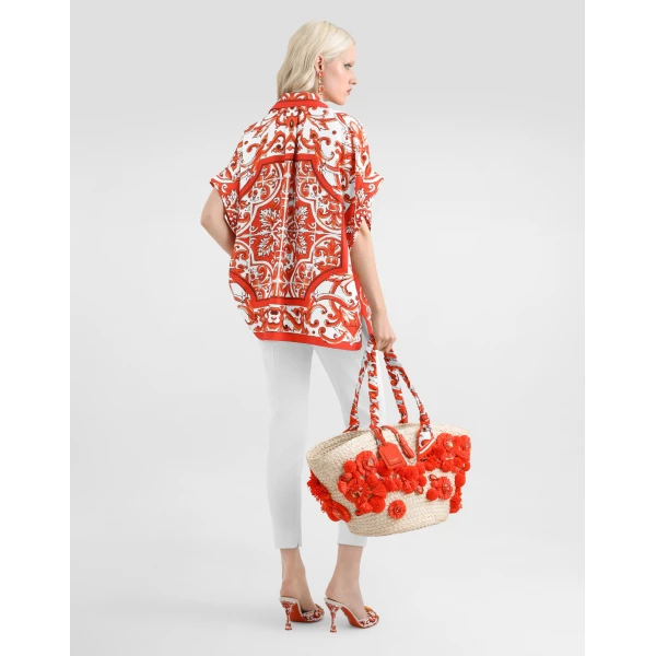 Dolce & Gabbana Majolica-print silk shirt, view 3