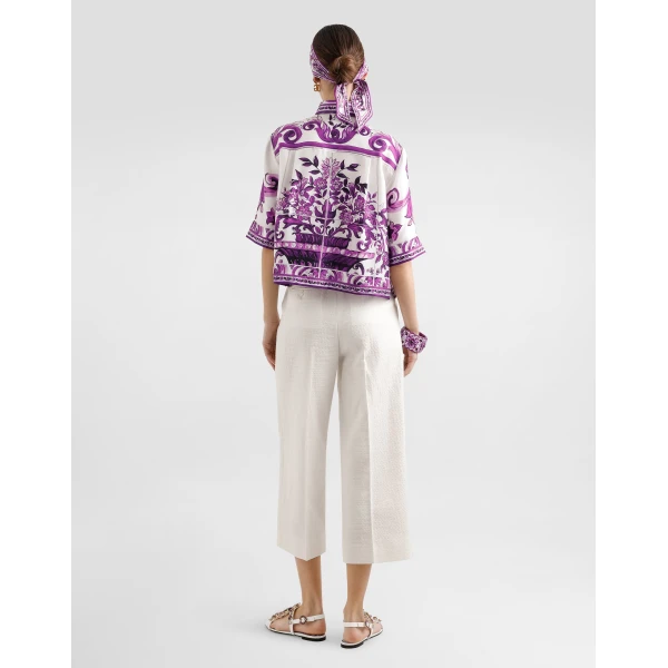 Dolce & Gabbana Majolica-print silk shirt, view 3