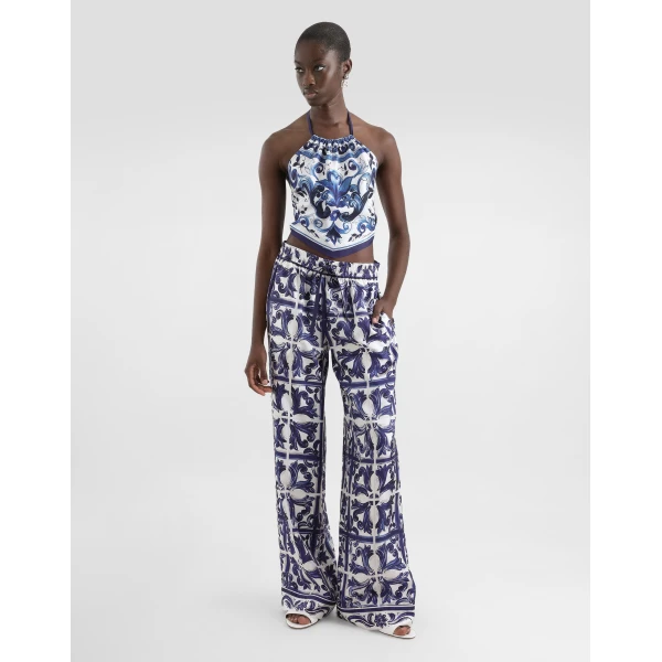 Dolce & Gabbana Majolica-print silk top, view 2