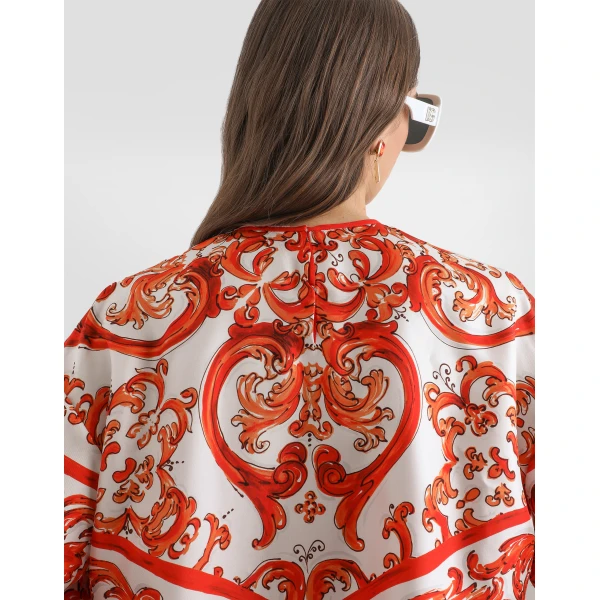 Dolce & Gabbana Majolica-print silk top, view 5