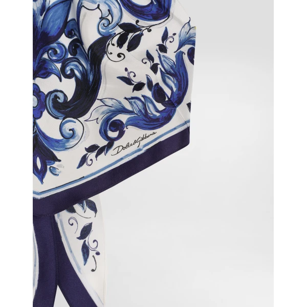 Dolce & Gabbana Majolica-print silk top, view 6