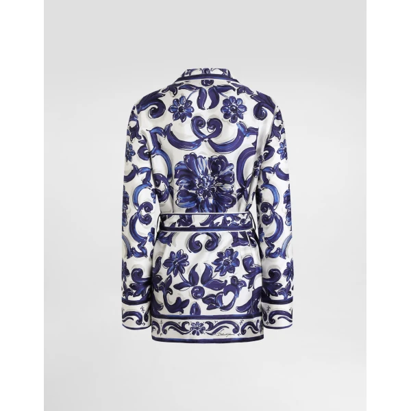 Dolce & Gabbana Majolica-print silk vanity shirt, view 2