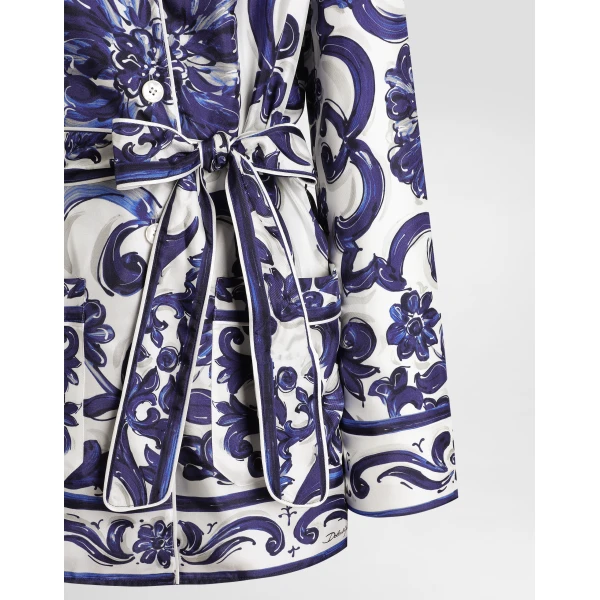 Dolce & Gabbana Majolica-print silk vanity shirt, view 4