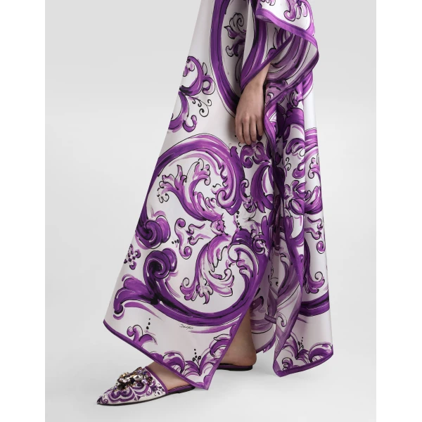 Dolce & Gabbana Majolica-print twill caftan dress, view 5