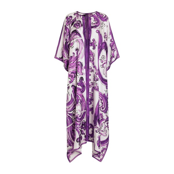 Dolce & Gabbana Majolica-print twill caftan dress