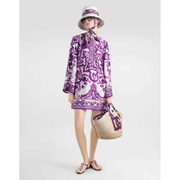 Dolce & Gabbana Majolica-print twill dress, view 2